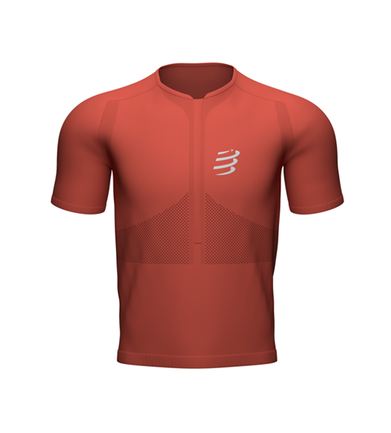 Trail Half-Zip Fitted SS Top Red Clay XL