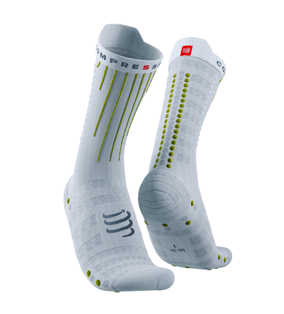 Aero Socks WHITE/LIME T2