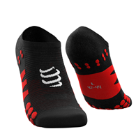 No Show Socks BLACK/RED T1