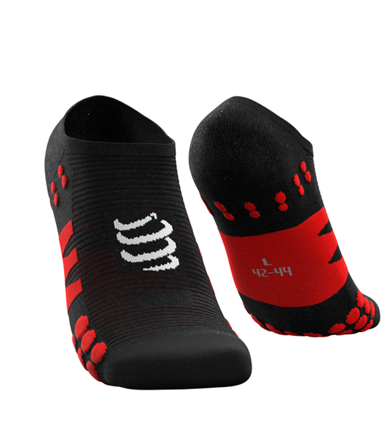 No Show Socks BLACK/RED T3