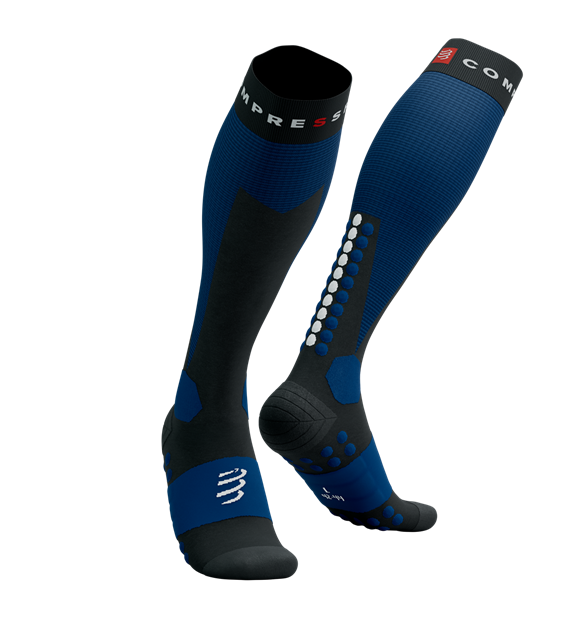 Ski Touring Full Socks BLACK/ESTATE BLUE T1