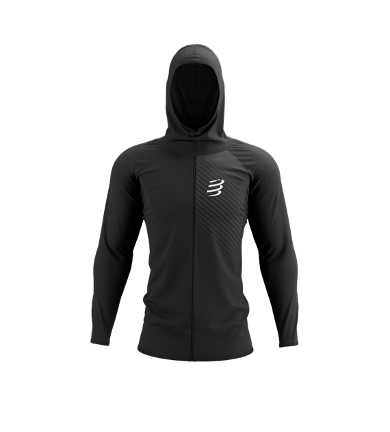 3D Thermo Seamless Hoodie Zip BLACK M