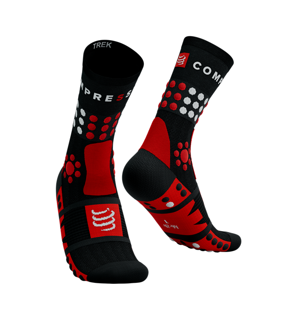 Trekking Socks BLACK/CORE RED/WHITE T2