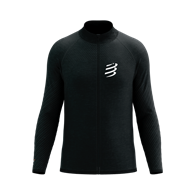 Seamless Zip Sweatshirt BLACK MELANGE XS