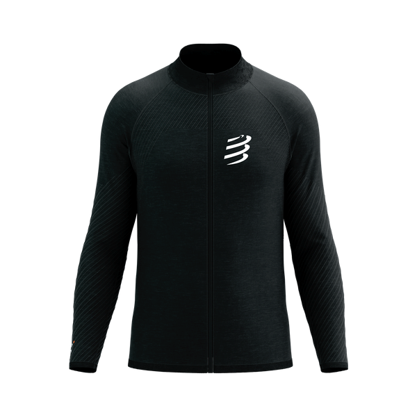 Seamless Zip Sweatshirt BLACK MELANGE XS