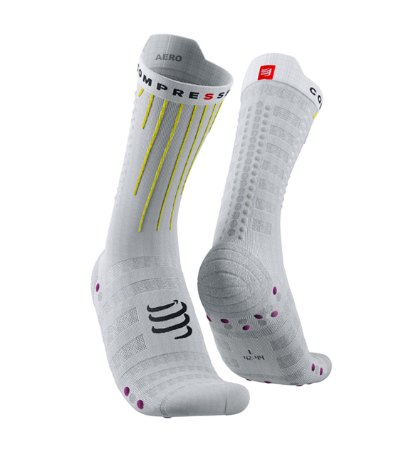 Aero Socks White/Safe Yellow/Neo Pink T3