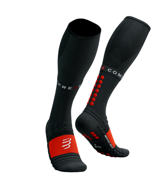 Full Socks Winter Run BLACK/HIGH RISK RED T1