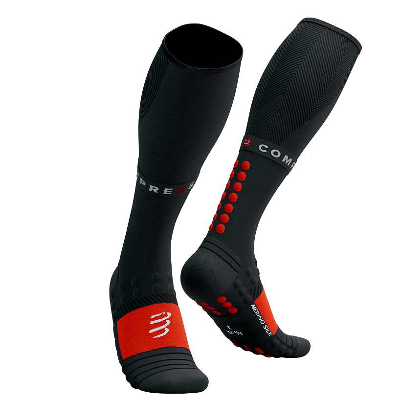 Full Socks Winter Run BLACK/HIGH RISK RED T4