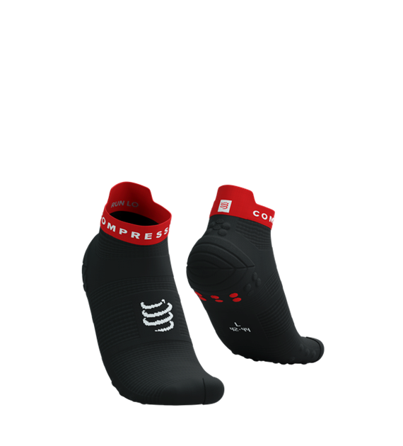 Pro Racing Socks v4.0 Run Low BLACK/CORE RED T2