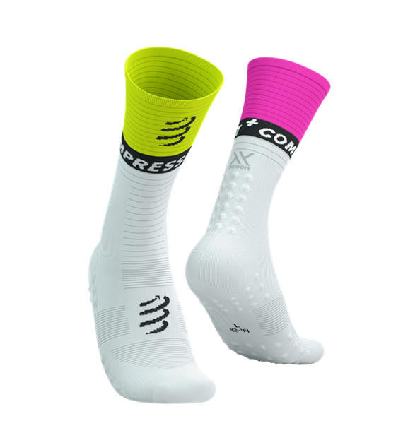 Mid Compression Socks V2.0 WHITE/SAFE YELLOW T1