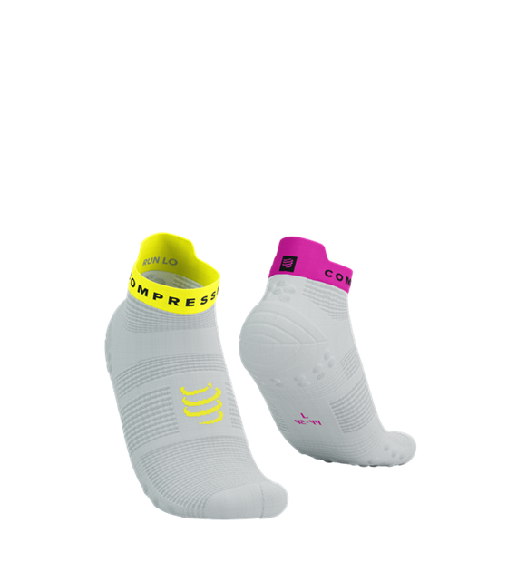 Pro Racing Socks v4.0 Run Low WHITE/YELLOW/PINK T4