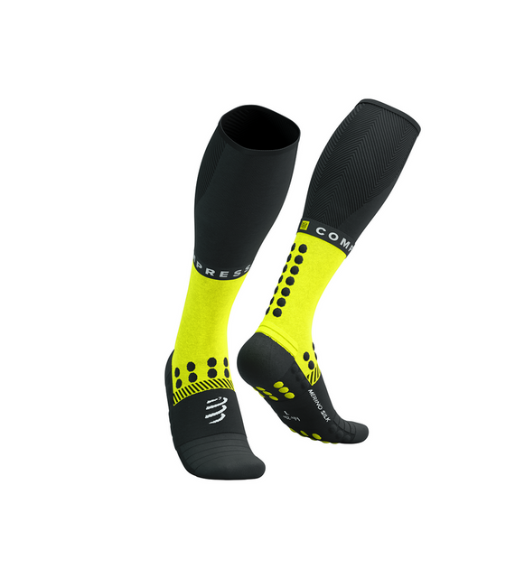 Full Socks Winter Run BLACK/SAFE YELLOW T1