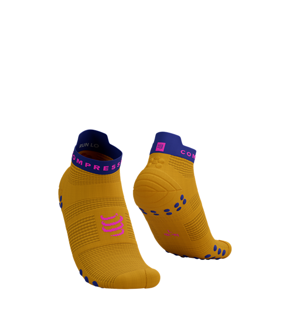 Pro Racing Socks v4.0 Run Low SAFFRON/DAZZ BLUE T1