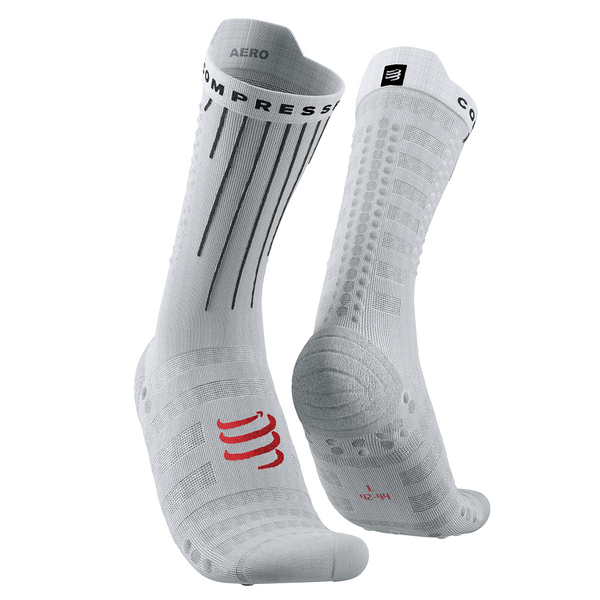 AERO SOCKS WHITE/FLUO RED T4