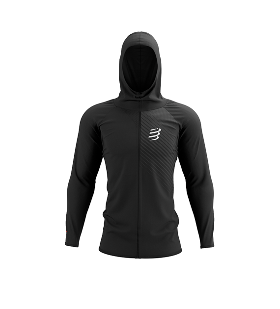 3D Thermo Seamless Hoodie Zip BLACK XS