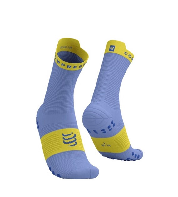 PRO RACING SOCKS V4.0 RUN HIGH JACARANDA/MAIZE T1