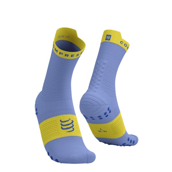 PRO RACING SOCKS V4.0 RUN HIGH JACARANDA/MAIZE T3