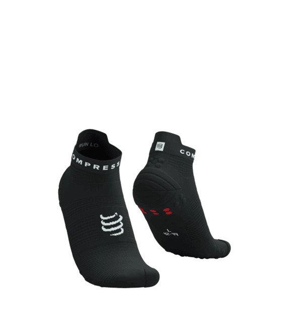 PRO RACING SOCKS V4.0 RUN LOW BLACK/WHITE T4