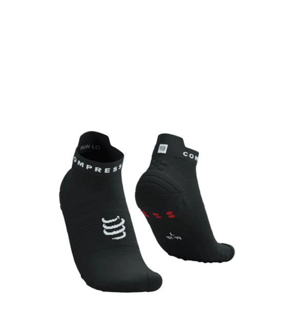 PRO RACING SOCKS V4.0 RUN LOW BLACK/WHITE T4