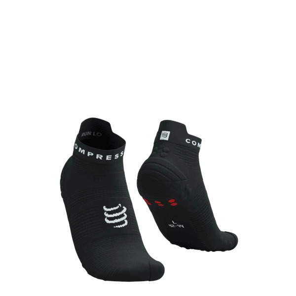 PRO RACING SOCKS V4.0 RUN LOW BLACK/WHITE T4