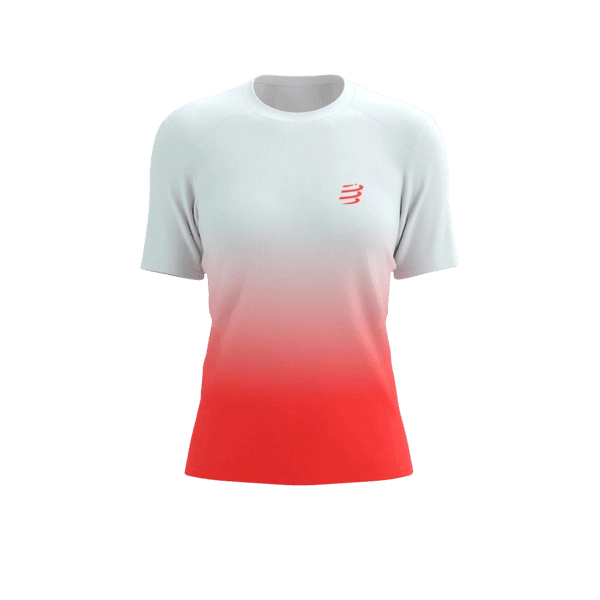 PERFORMANCE SS TSHIRT W FLUO RED/WHITE XS