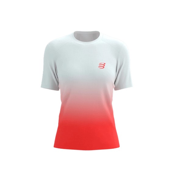 PERFORMANCE SS TSHIRT W FLUO RED/WHITE L