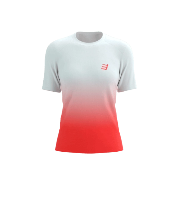 PERFORMANCE SS TSHIRT W FLUO RED/WHITE L