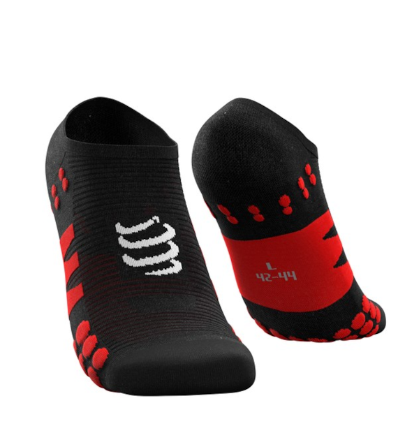 No Show Socks BLACK/RED T1