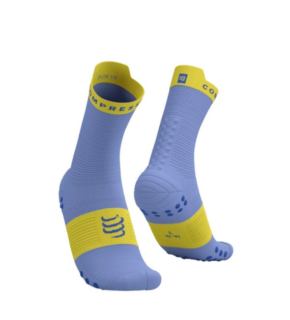 PRO RACING SOCKS V4.0 RUN HIGH JACARANDA/MAIZE T2