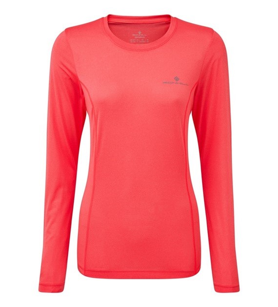 Wmn's Tech L/S Tee Hot Pink Marl/Pewter S