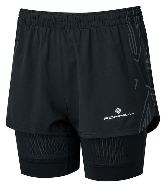 Wmn's Tech Marathon Twin Short All Black XS