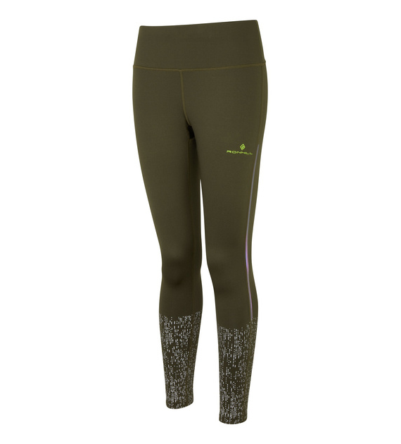 Wmn's Life Night Runner Tight Khaki/Citrus/Rfl L