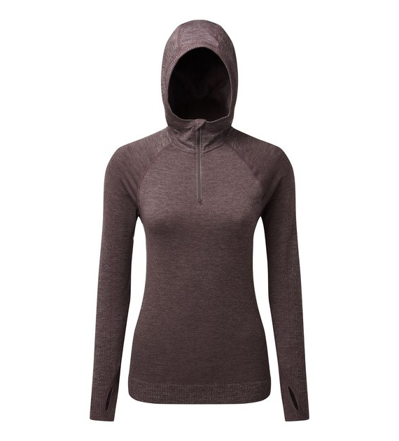 Wmn's Life Seamless Hoodie  Cocoa Marl L/XL