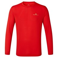 Men's Tech L/S Tee Flame/Fluo Yellow S