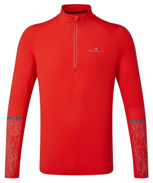 Men's Life Night Runner 1/2 ZipTe Flame/Pewt/Rfl S