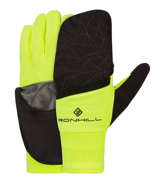 Wind-Block Flip Glove Black/Fluo Yel M