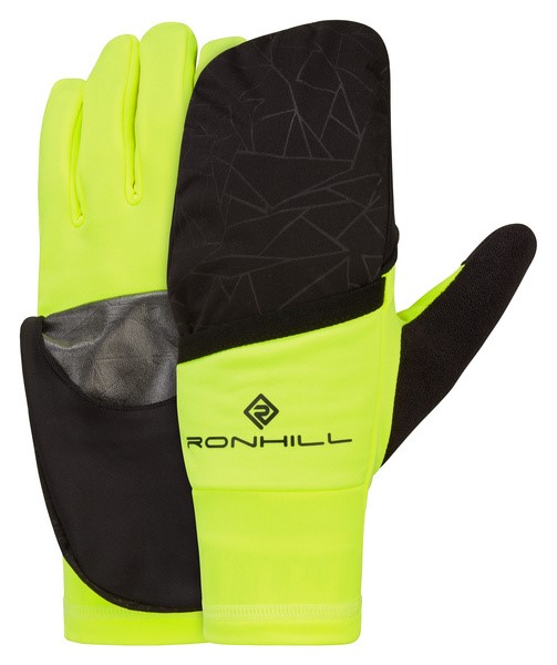 Wind-Block Flip Glove Black/Fluo Yel M