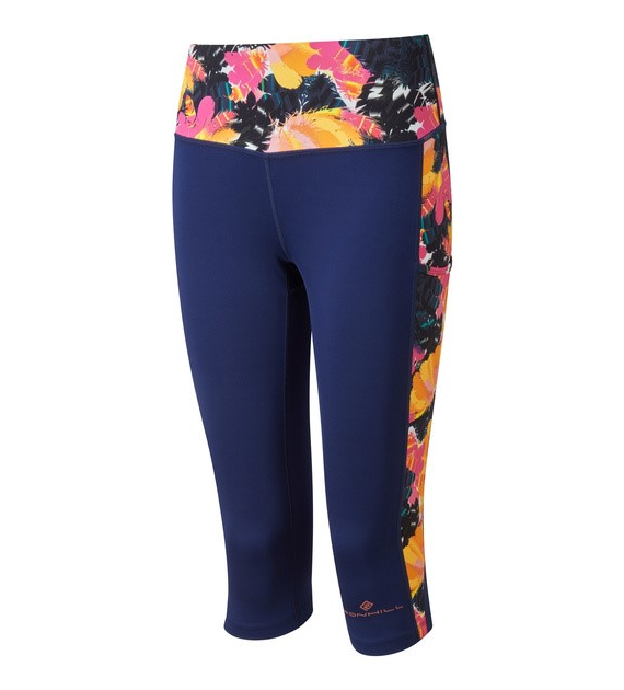 Wmn's Life Capri DpBlue/PeachFeathers XS