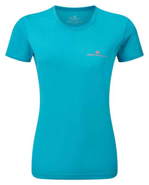 Wmn's Core S/S Tee Azure/Hot Pink M