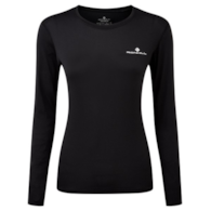 Wmn's Core L/S Tee Black/Bright Whit L