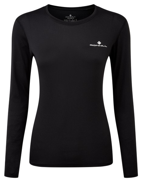 Wmn's Core L/S Tee Black/Bright Whit S