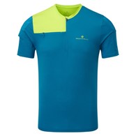Men's Tech Ultra 1/2 Zip Tee PrusBlue/AcidLime S