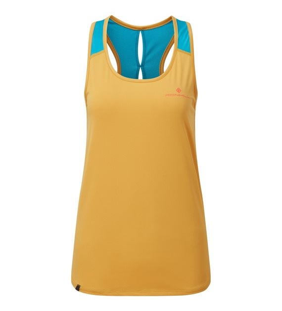 Wmn's Tech Revive Racer Vest Dark Gold/Azure L