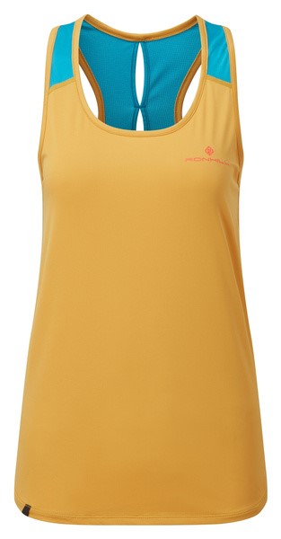 Wmn's Tech Revive Racer Vest Dark Gold/Azure M