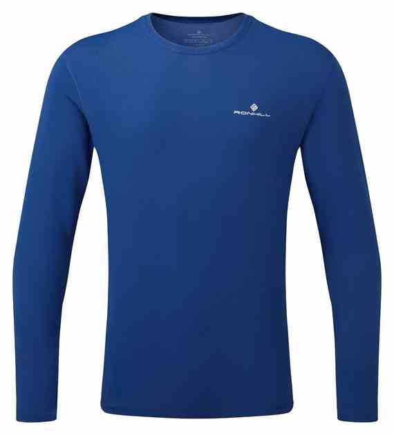 Men's Core L/S Tee DrkCobalt/BrightWhite L