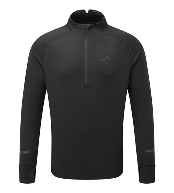 Men's Tech Prism 1/2 Zip Tee Black/Charcoal S