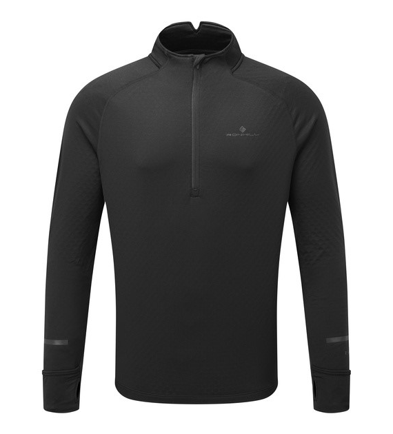 Men's Tech Prism 1/2 Zip Tee Black/Charcoal S