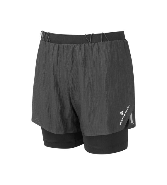 Wmn's Tech Race Twin Short All Black XS