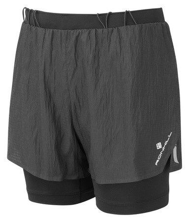 Wmn's Tech Race Twin Short All Black XS