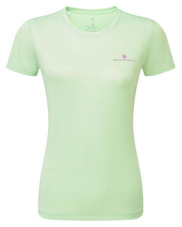 Wmn's Tech S/S Tee Honeydew/Fuchsia L